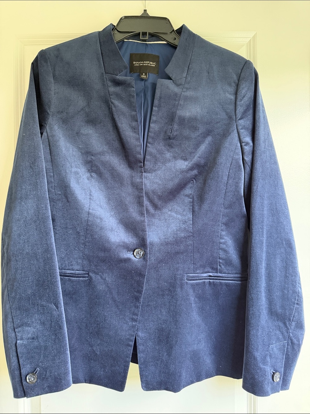 Banana Republic Dark Navy Collarless Single-Button Blazer - NEVER WORN!!